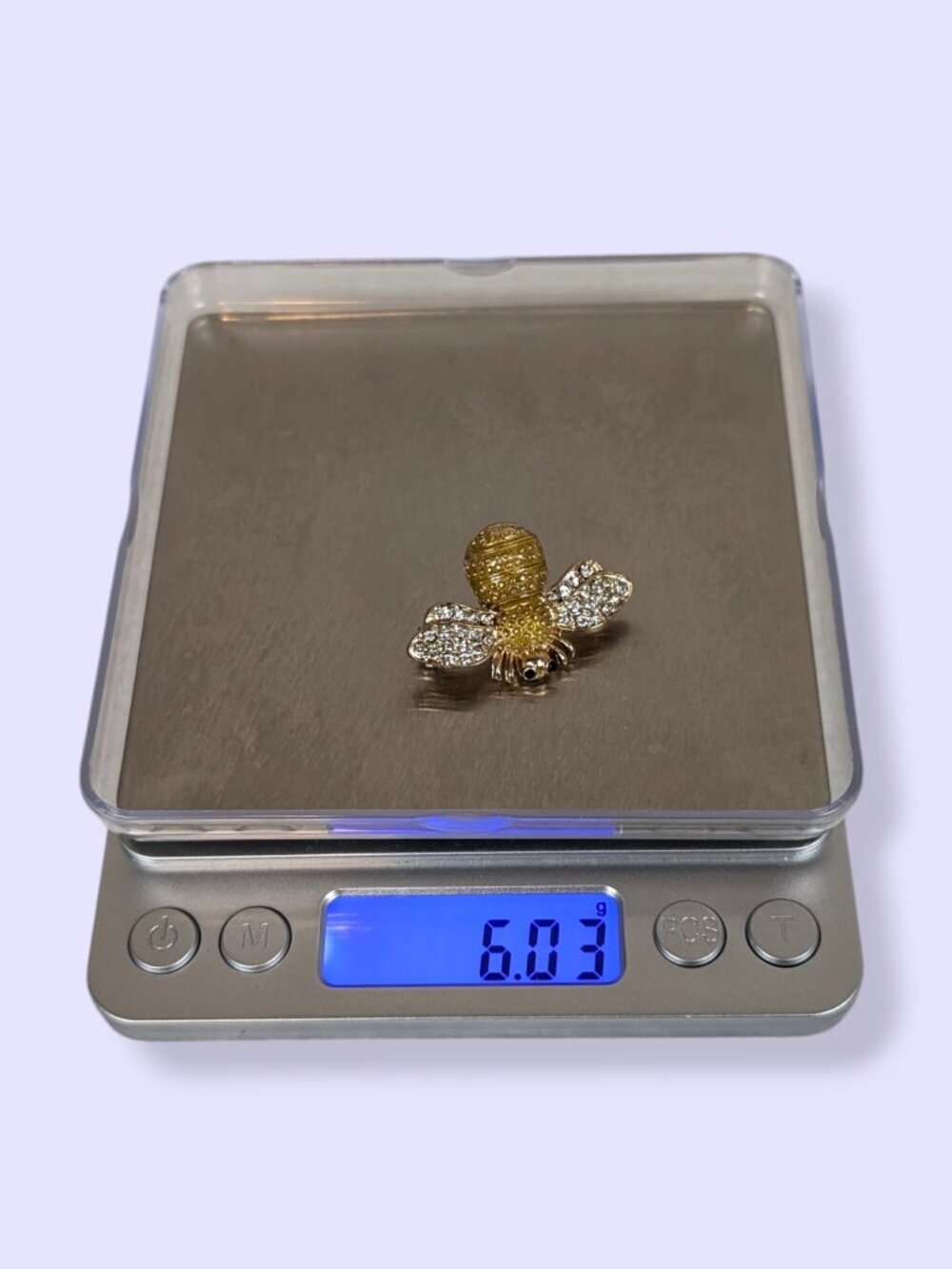 Bumpy Rhinestone Bee Brooch - Picture 6 of 6